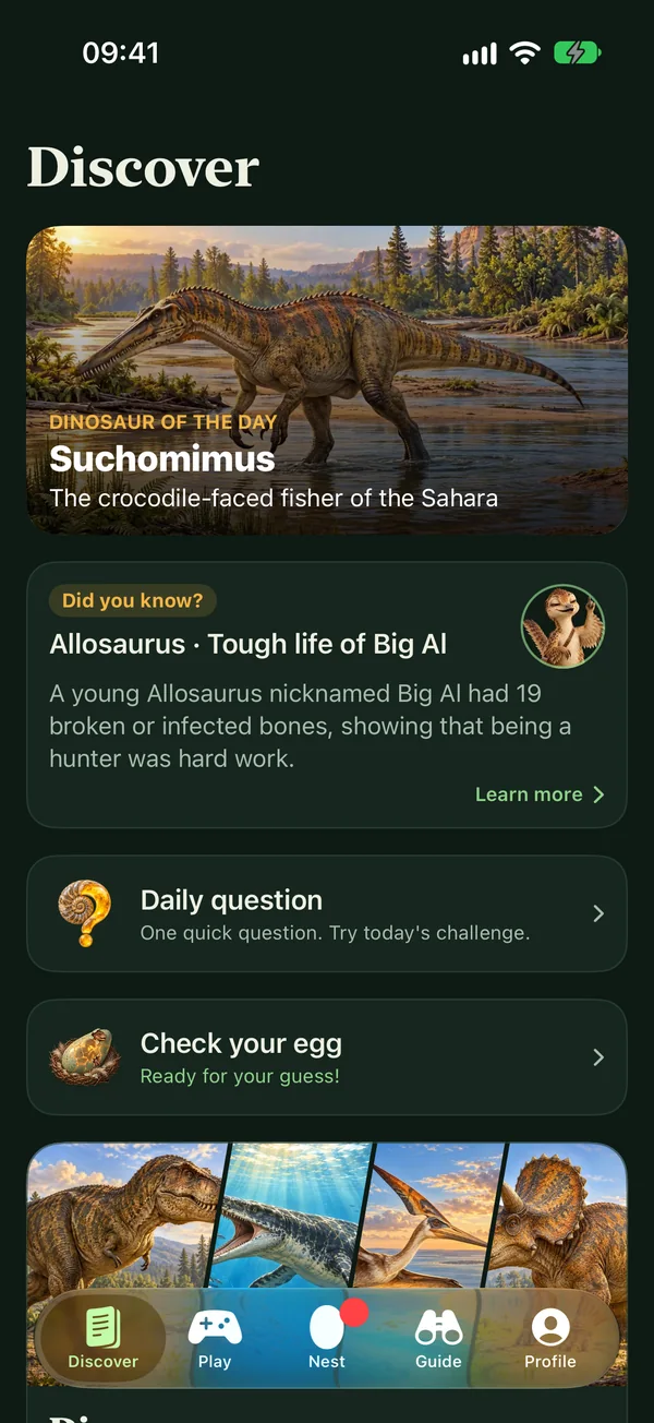 Discover: the creature of the day, Did you know and the daily question